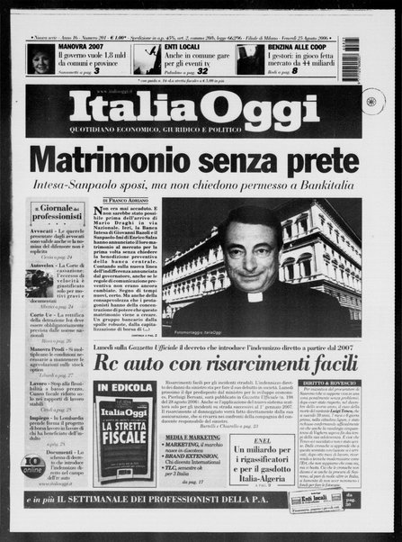 Italia oggi : quotidiano di economia finanza e politica